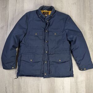 Rare Vintage 80s Eddie Bauer Men's XL Quilted Goose Down Puffer Jacket Blue